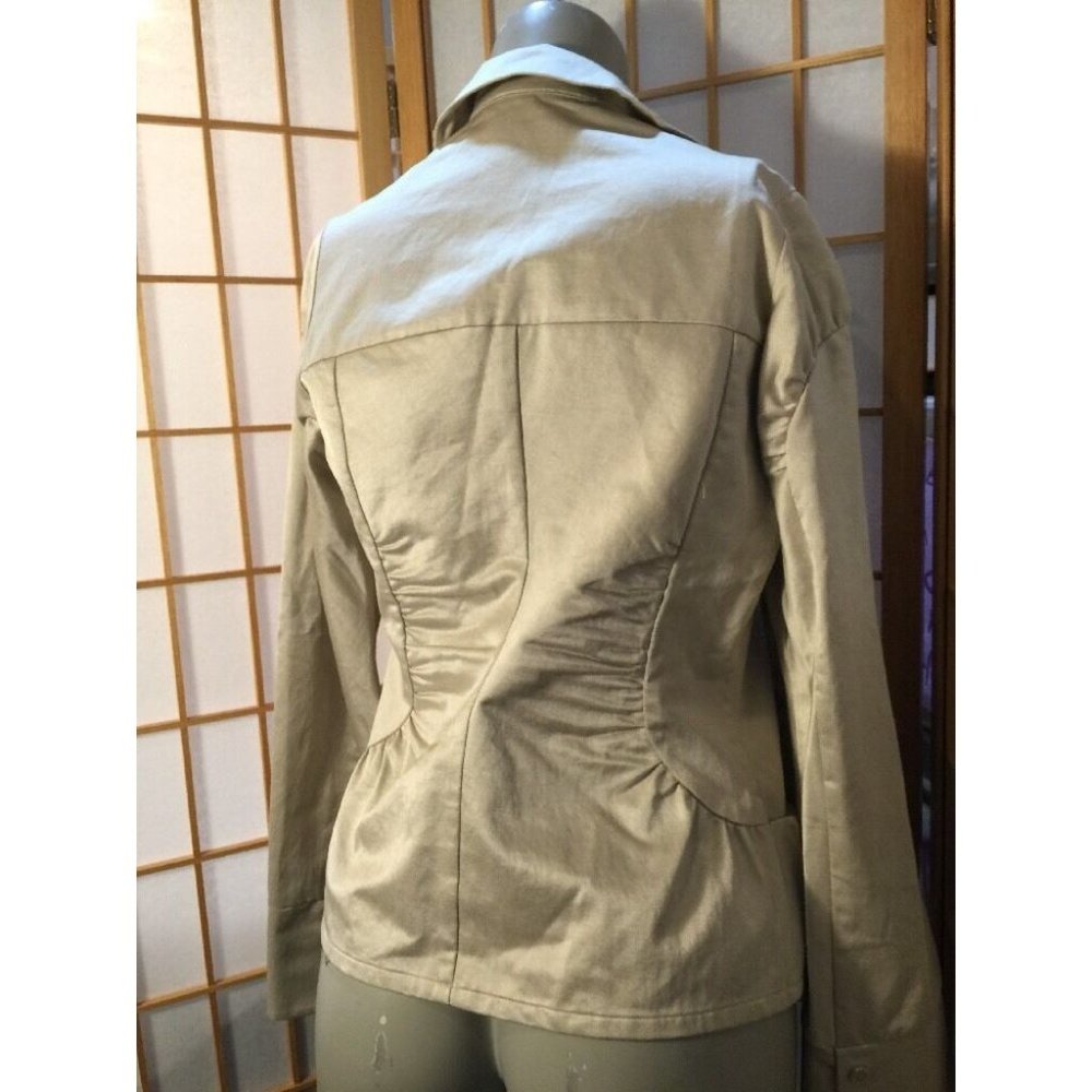 Meritage Beige Snap Button Front Basic Jacket Wom… - image 6